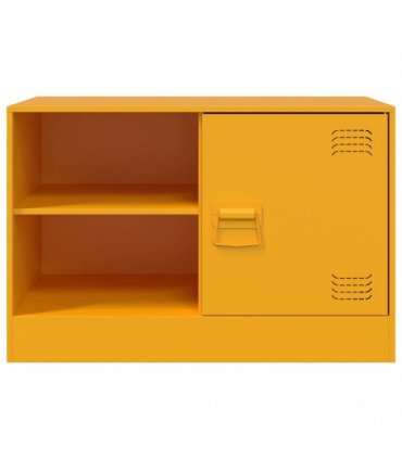 vidaXL TV Cabinets 2 pcs Mustard Yellow 67x39x44 cm Steel