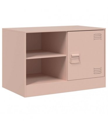 vidaXL TV Cabinet Pink 67x39x44 cm Steel