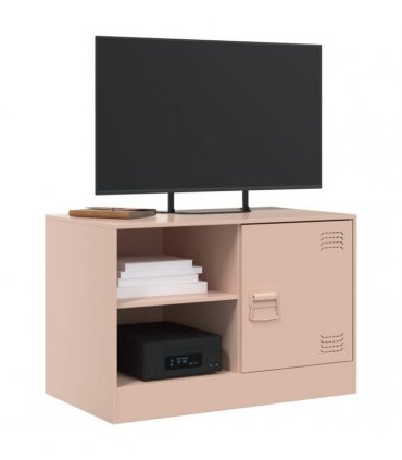 vidaXL TV Cabinet Pink 67x39x44 cm Steel
