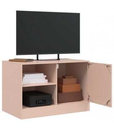 vidaXL TV Cabinet Pink 67x39x44 cm Steel