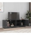 vidaXL TV Cabinets 2 pcs Black 67x39x44 cm Steel