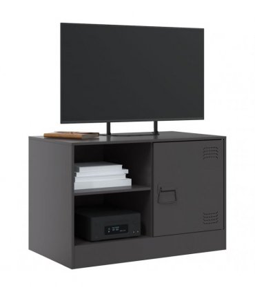 vidaXL TV Cabinets 2 pcs Black 67x39x44 cm Steel
