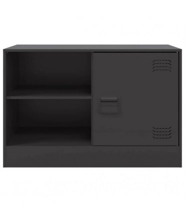 vidaXL TV Cabinets 2 pcs Black 67x39x44 cm Steel