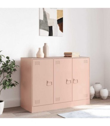 vidaXL Sideboard Pink 99x39x73 cm Steel