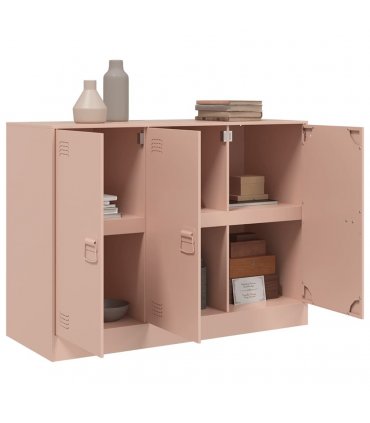 vidaXL Sideboard Pink 99x39x73 cm Steel