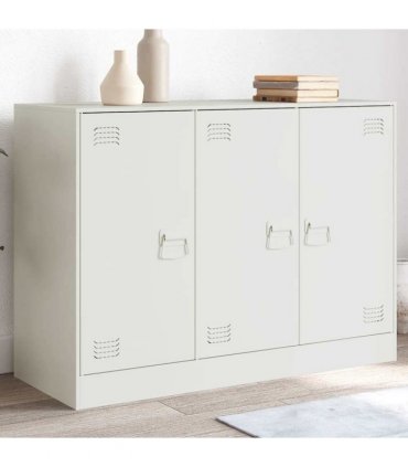 vidaXL Sideboard White 99x39x73 cm Steel