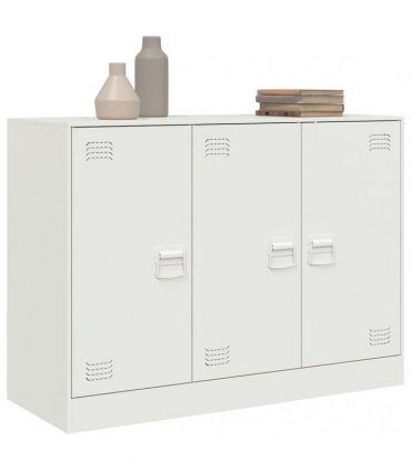 vidaXL Sideboard White 99x39x73 cm Steel