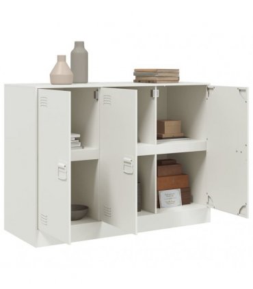 vidaXL Sideboard White 99x39x73 cm Steel