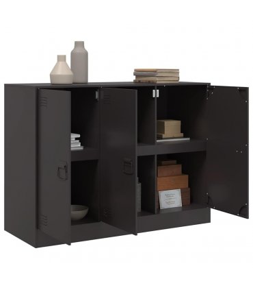 vidaXL Sideboard Black 99x39x73 cm Steel