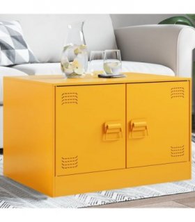 vidaXL Coffee Table Mustard Yellow 67x50x44 cm Steel