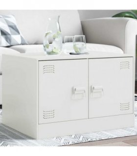 vidaXL Coffee Table White 67x50x44 cm Steel