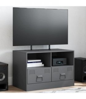 vidaXL TV Cabinet Anthracite 67x39x44 cm Steel