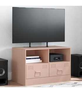 vidaXL TV Cabinet Pink 67x39x44 cm Steel — V0672047942