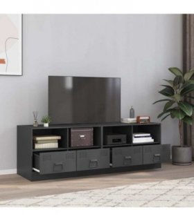 vidaXL TV Cabinets 2 pcs Anthracite 67x39x44 cm Steel — V0672047943