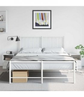 vidaXL Bedside Cabinet | Set of 2 | White | Cold-rolled steel | Bedside Cabinet