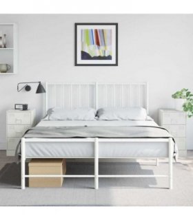 vidaXL Bedside Cabinets 2 pcs White 34.5x39x62 cm Steel — V0672047969