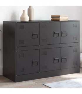 vidaXL Sideboard Black 99x39x73 cm Steel — V0672047981