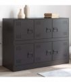 vidaXL Sideboard Black 99x39x73 cm Steel — V0672047981