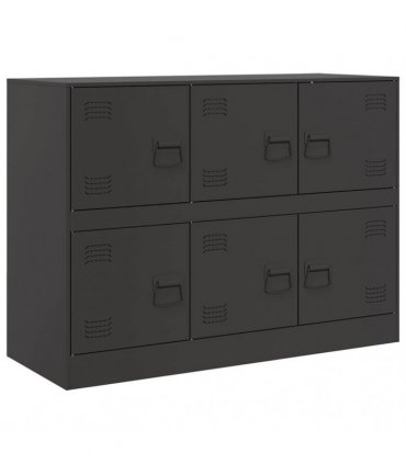 vidaXL Sideboard Black 99x39x73 cm Steel — V0672047981