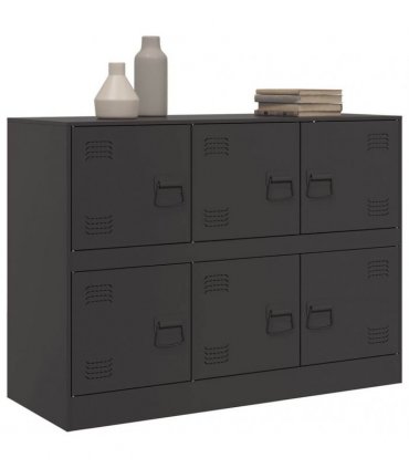 vidaXL Sideboard Black 99x39x73 cm Steel — V0672047981