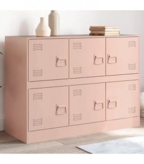 vidaXL Sideboard Pink 99x39x73 cm Steel — V0672047984