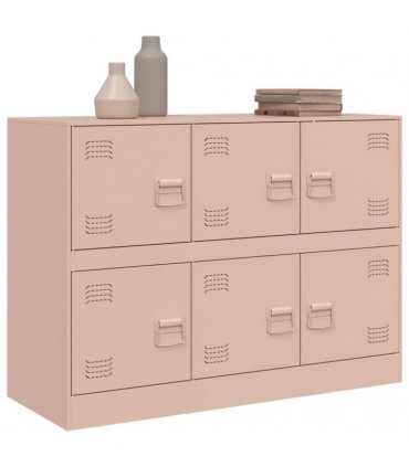 vidaXL Sideboard Pink 99x39x73 cm Steel — V0672047984