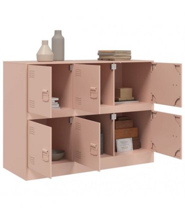 vidaXL Sideboard Pink 99x39x73 cm Steel — V0672047984
