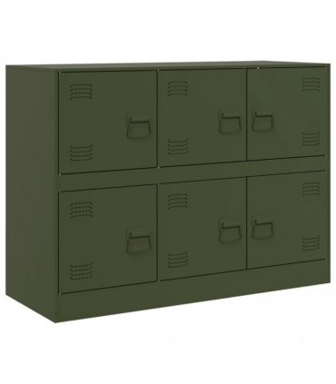 vidaXL Sideboard Olive Green 99x39x73 cm Steel — V0672047985