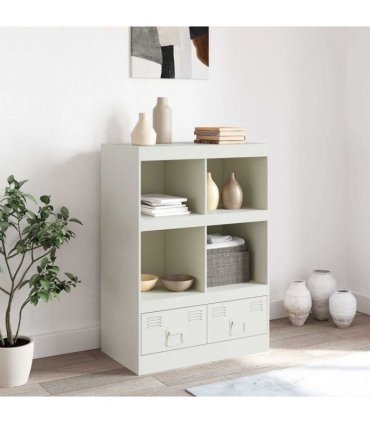 vidaXL Highboard White 67x39x95 cm Steel