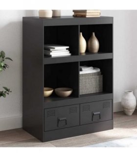 vidaXL Highboard Black 67x39x95 cm Steel