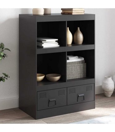 vidaXL Highboard Black 67x39x95 cm Steel