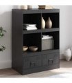 vidaXL Highboard Black 67x39x95 cm Steel