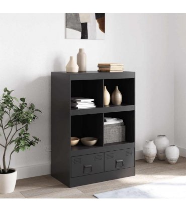 vidaXL Highboard Black 67x39x95 cm Steel