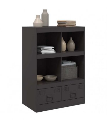 vidaXL Highboard Black 67x39x95 cm Steel