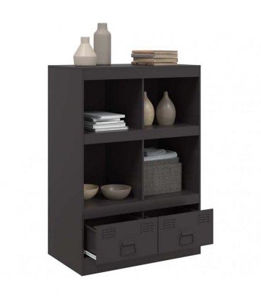 vidaXL Highboard Black 67x39x95 cm Steel
