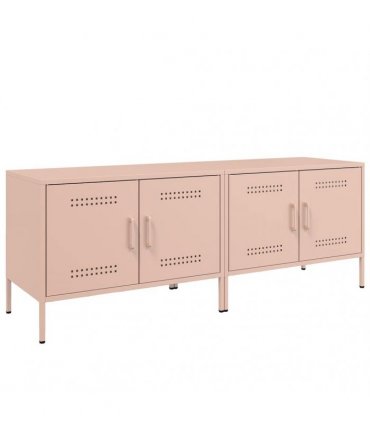 vidaXL TV Cabinets 2 pcs Pink 68x39x50.5 cm Steel