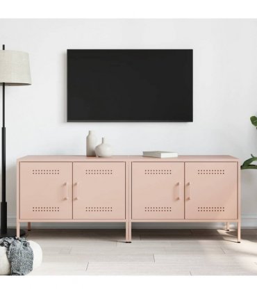 vidaXL TV Cabinets 2 pcs Pink 68x39x50.5 cm Steel