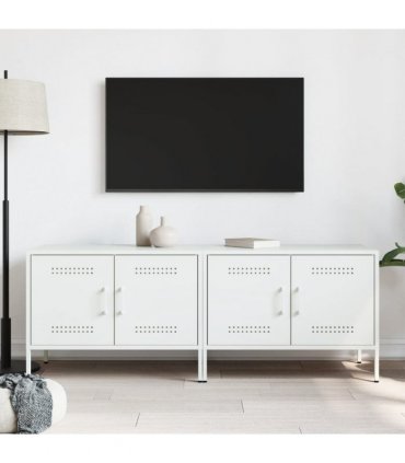 vidaXL TV Cabinets 2 pcs White 68x39x50.5 cm Steel