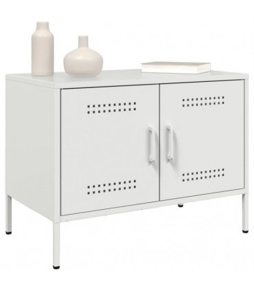 vidaXL TV Cabinets 2 pcs White 68x39x50.5 cm Steel