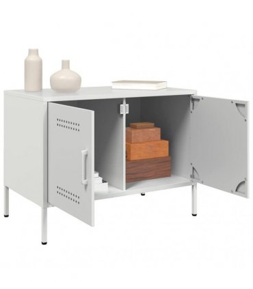 vidaXL TV Cabinets 2 pcs White 68x39x50.5 cm Steel