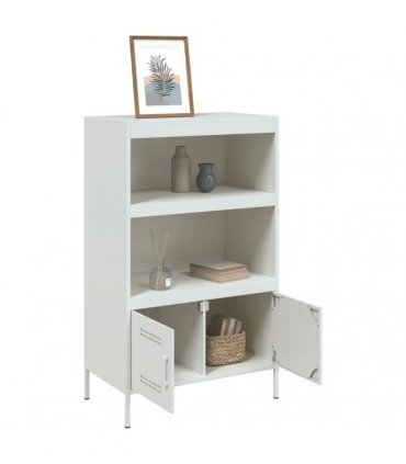 vidaXL Highboard White 68x39x113 cm Steel