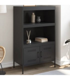 vidaXL Highboard Black 68x39x113 cm Steel