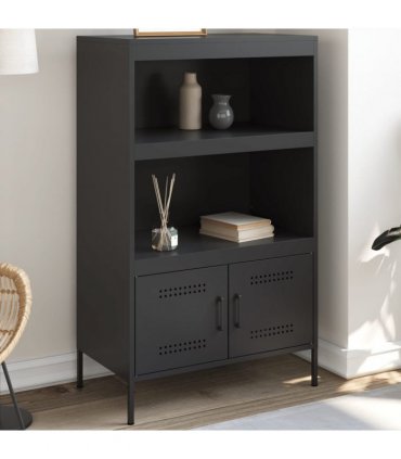 vidaXL Highboard Black 68x39x113 cm Steel