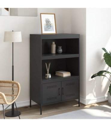 vidaXL Highboard Black 68x39x113 cm Steel