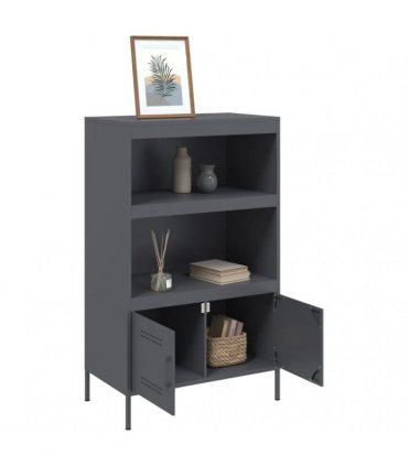 vidaXL Highboard Anthracite 68x39x113 cm Steel