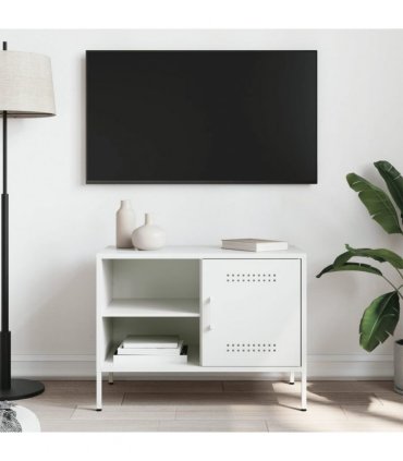 vidaXL TV Cabinet White 68x39x50.5 cm Steel