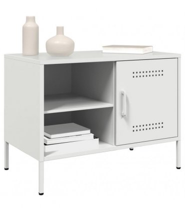 vidaXL TV Cabinet White 68x39x50.5 cm Steel
