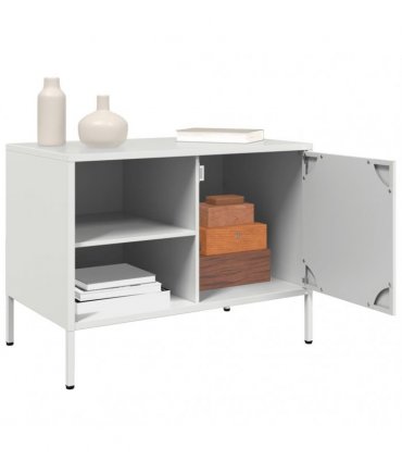 vidaXL TV Cabinet White 68x39x50.5 cm Steel