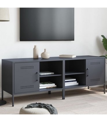 vidaXL TV Cabinets 2 pcs Anthracite 68x39x50.5 cm Steel