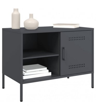 vidaXL TV Cabinets 2 pcs Anthracite 68x39x50.5 cm Steel